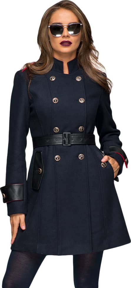 Navy blue women's warm coat Paris Hilton model 30FS – Conceptos