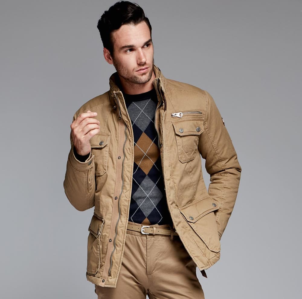 Men's camel Goodyear jacket model T500 – Conceptos