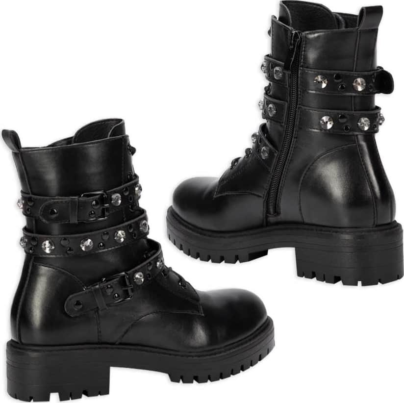 Black lady military boot Belinda Peregrin model 7011 – Conceptos