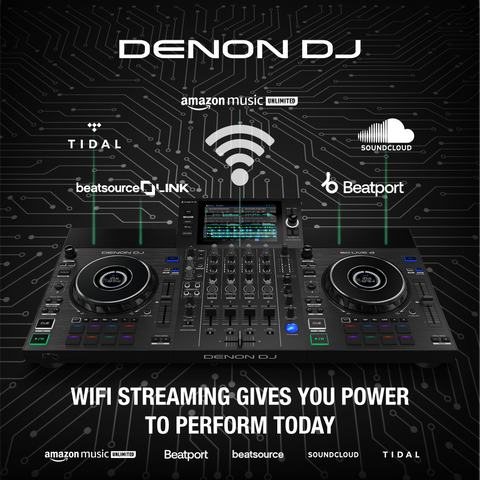 Wifi Streaming gives you power to perform on your Denon DJ SC Live 2 and SC Live 4