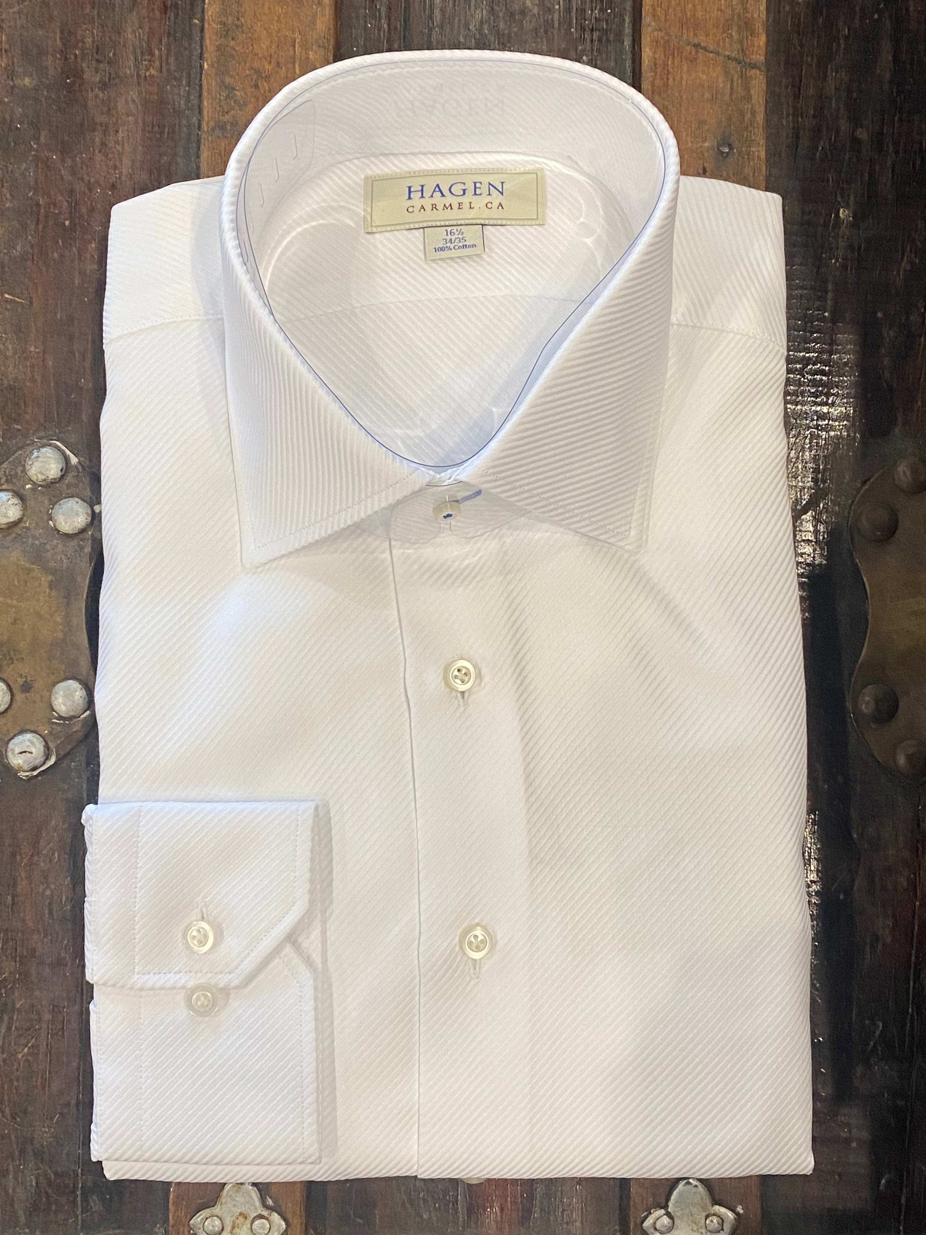 Hagen White Steep Twill Dress Shirt – Planters Exchange
