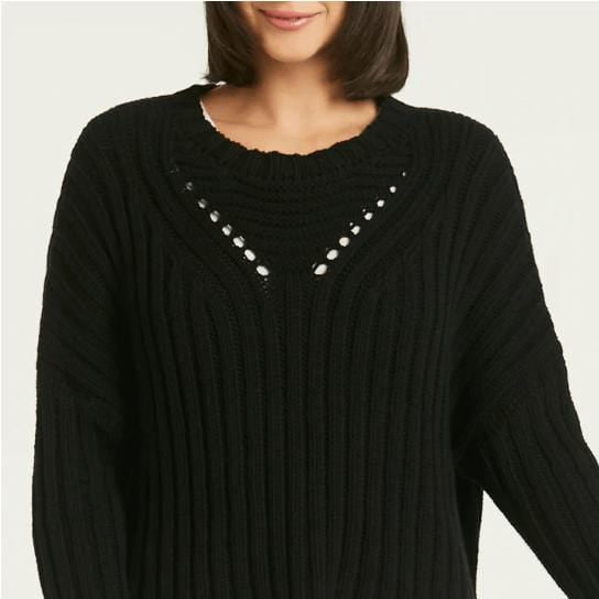 Alashan Cotton Cashmere Banded Stripe Crewneck Sweater