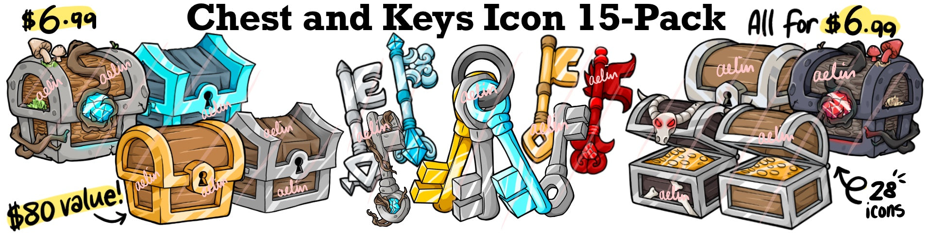 28 Buycraft Icons - Keys and Chests for Minecraft Buycraft