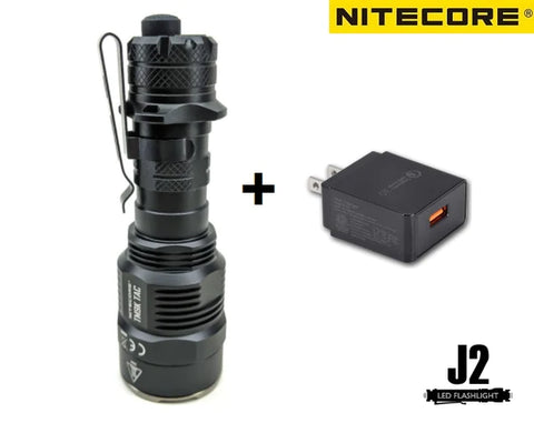 Nitecore TM9K TAC Tactical LED Flashlight + Nitecore QUICK CHARGING 3.0 USB     CHARGER ADAPTER