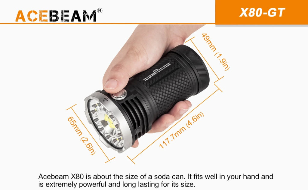 予約販売 ACEBEAM X80 CreeXHP50.2 PLJ特注28,000+ X80GT