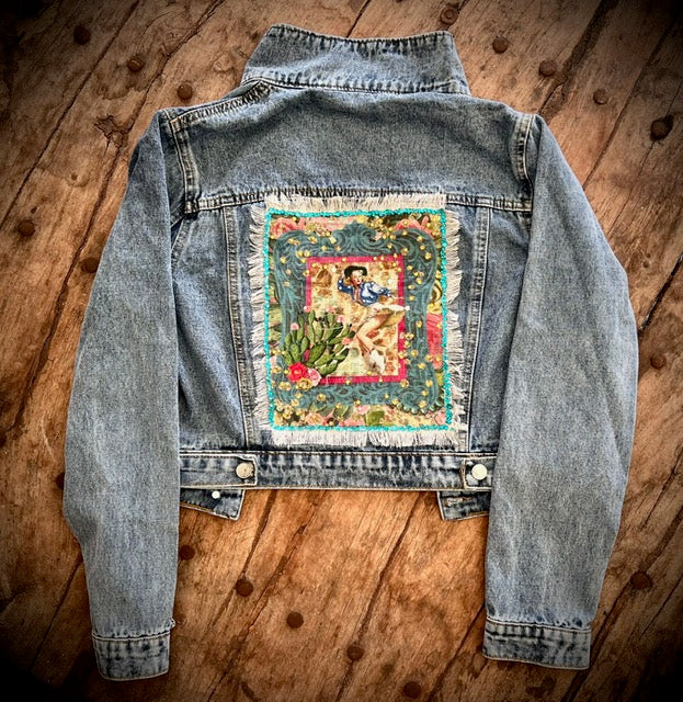 Picture of "Crack My Whip" denim jacket by YeeHaw - M