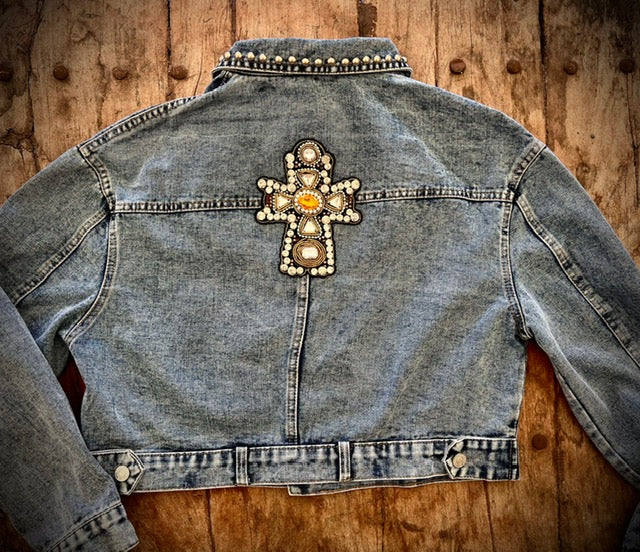 Picture of "Faith" Denim Jacket by Yeehaw - L