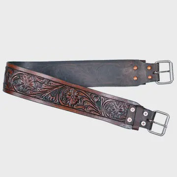 Picture of Hand Tooled Leather Cinch - Concho