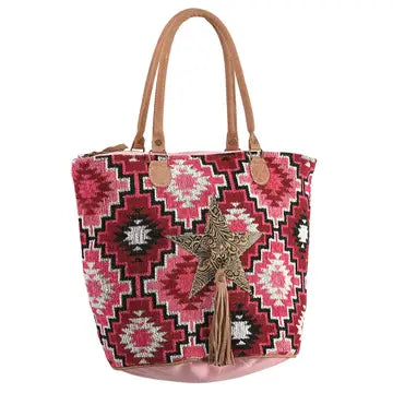 Picture of Wool Saddle Blanket Tote Bag - Red