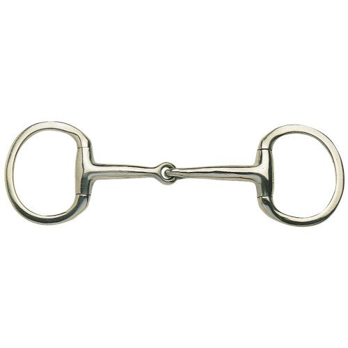 Picture of Equisteel SS Eggbutt Snaffle Bit w/Thin Solid Mouth & Flat Rings