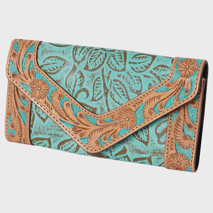 Picture of Hand Tooled Embossed Envelope Wallet