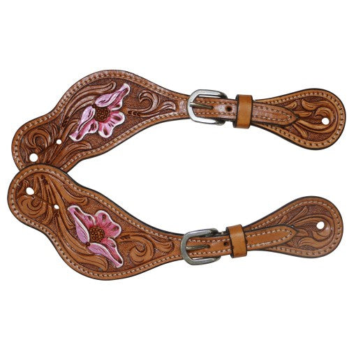 Picture of Forth Worth Floral Carved Spur Strap