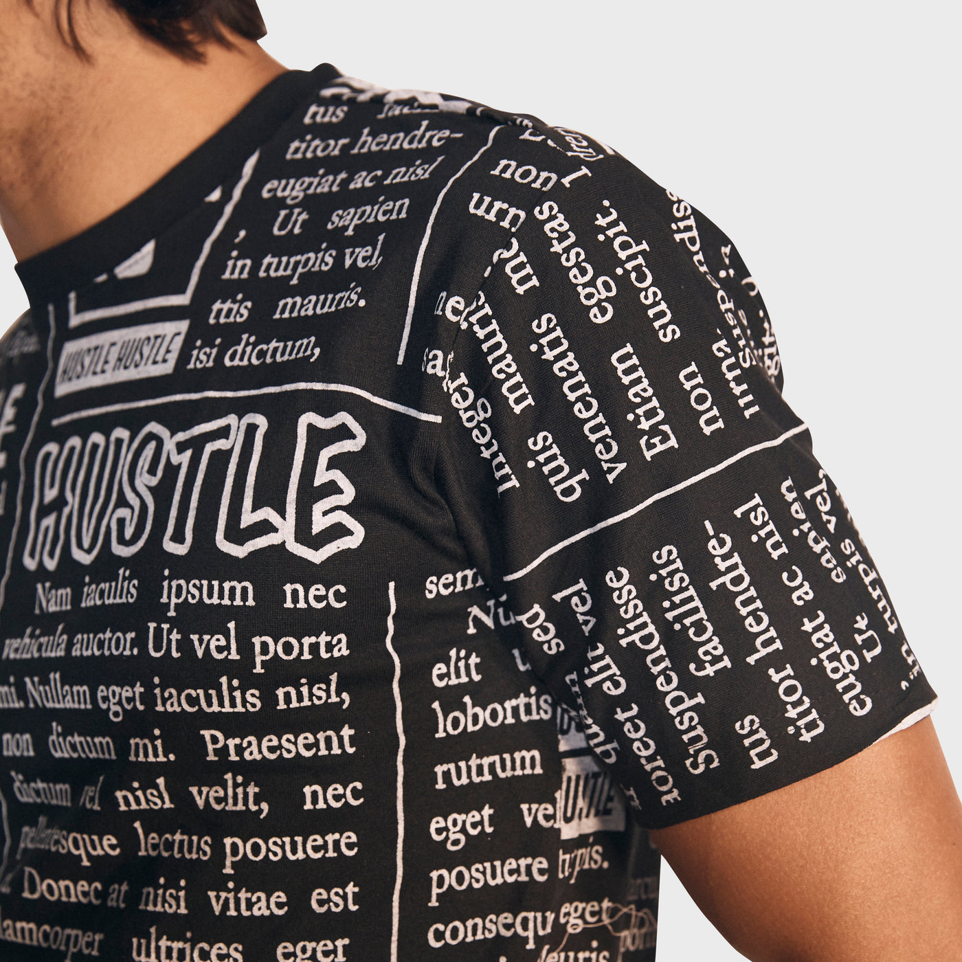 Hustle News Short Sleeves Black T-Shirt