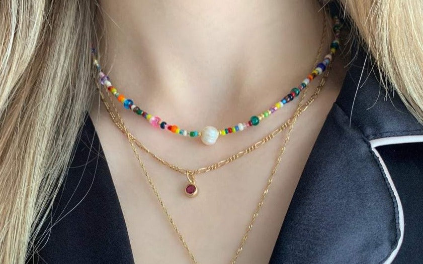 Gemstone Beaded Necklace – Wild Cherry Jewelry
