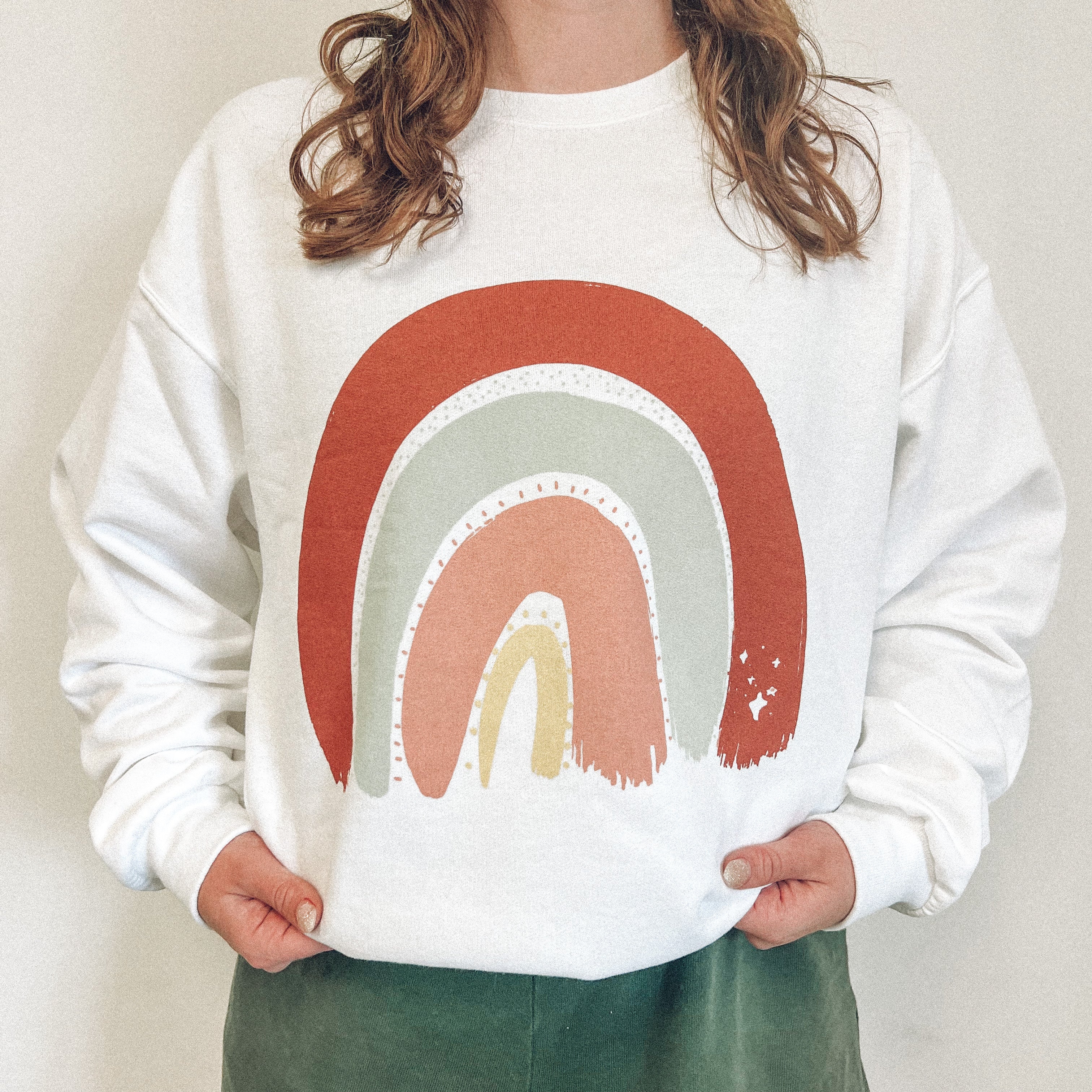 Khaki Sweater Weather Luxe Soft Crewneck Sweatshirt – Maddie Green