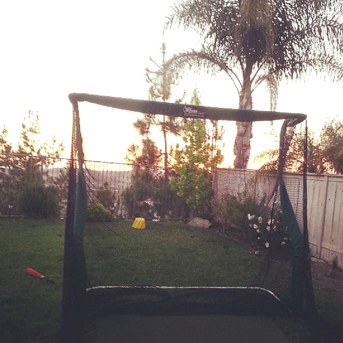 Travis Campbell Golf Net in Backyard