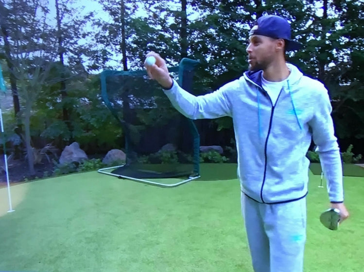 Stephen Curry Backyard Putting Green with Pro Series Golf Net