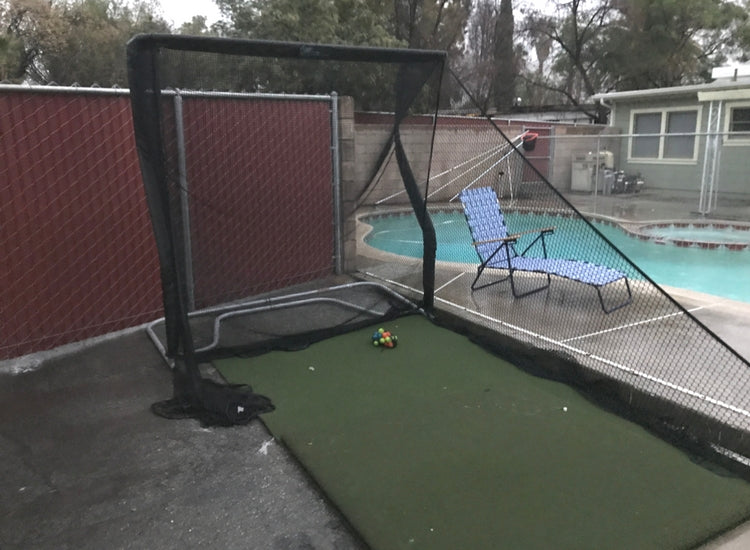 Jeremy Parnell - Home Series Golf Net by Pool