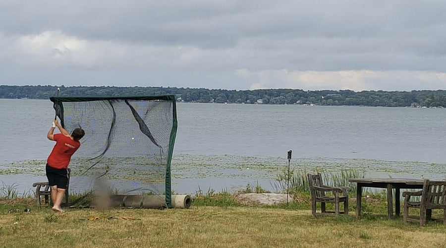 Golf Net Near Lake