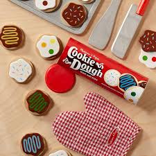 melissa & doug slice and bake wooden cookie play food set