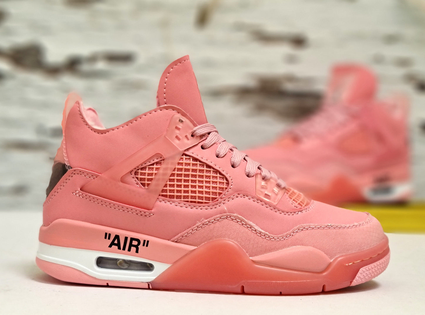 jordan 4s off white pink