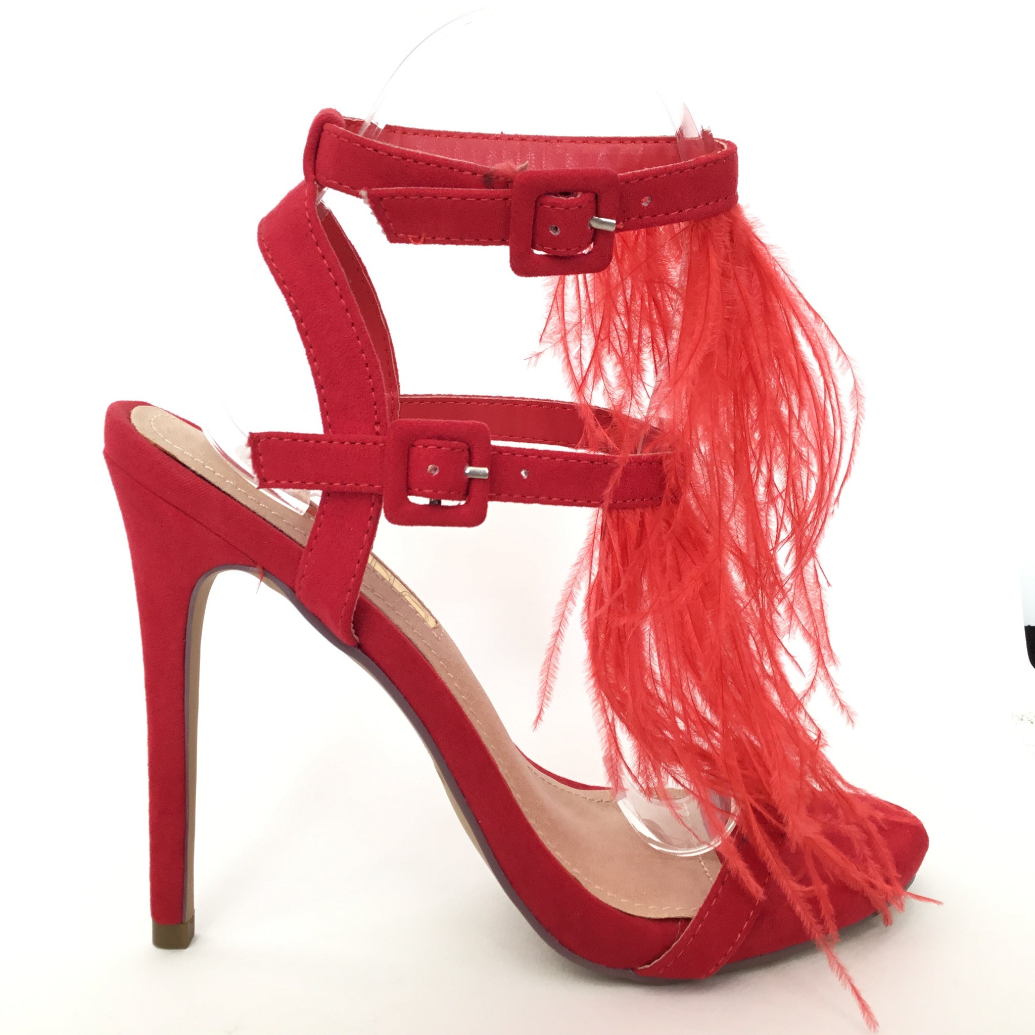 Red Feather Heels – Fabulous Shoes