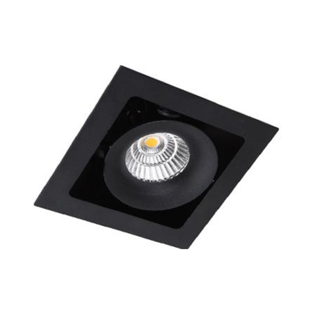 Lámpara LED de techo empotrada, luz de techo LED negra moderna de 9  pulgadas, 18 W 5000 K, perfil bajo, luces de techo delgadas de montaje en