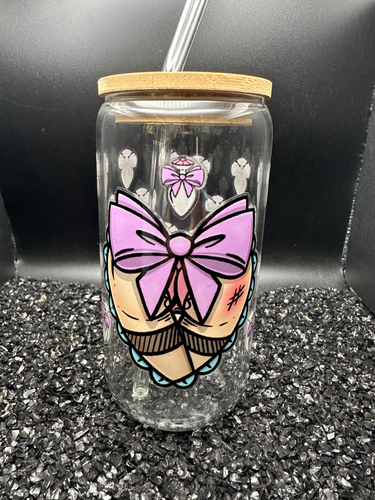 Pleasure Kink Cupcake 16oz Libby Glass Jar w/Bamboo Lid & Straw – Bound  Kitten