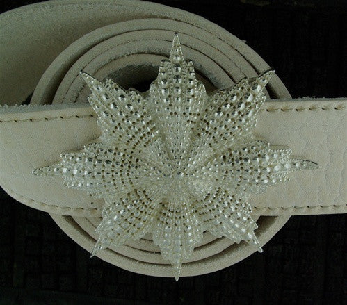 Ugo Cacciatori Sterling Silver Starburst Buckle and Pearlized