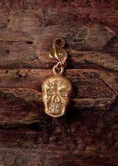 Julez Bryant 14K Yellow Gold and Diamond Skull Charm