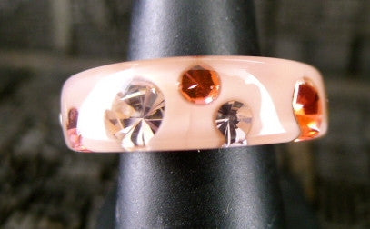 Luc Kieffer Peach Resin Bubble Ring