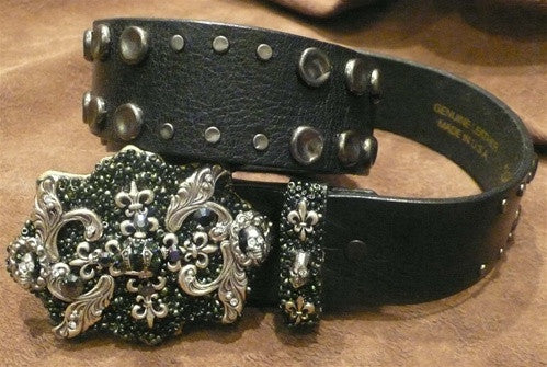 Metal V Buckle Belt , IVY SKU# IW-33209 - HerringStones