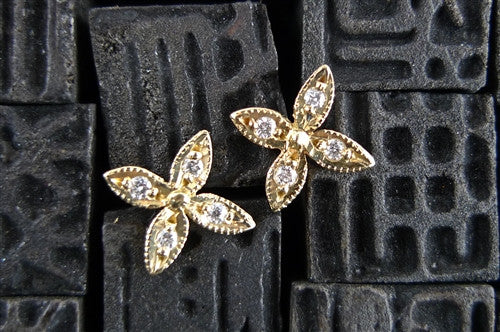 Gold Butterfly Studs