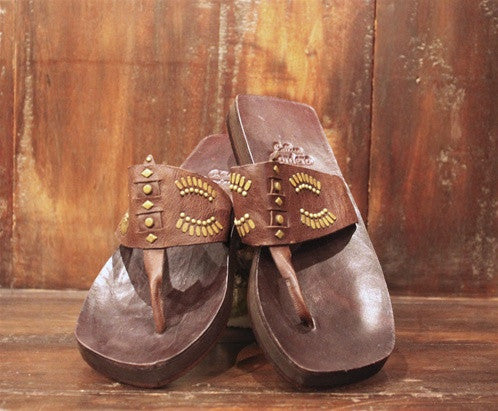 Calleen Cordero Maite Foam Brown Studded Sandal CHURCHILL in FAIRWAY