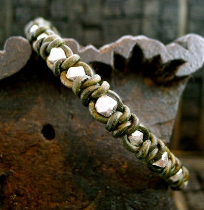 Brown Leather Braided Bracelet