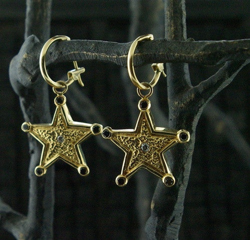 Diamond Star Stud Earrings Set in 14 Kt. Gold | KC Design | Diamond Vault  of Troy
