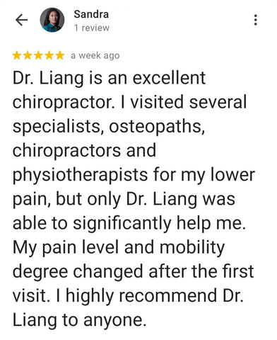 Testimonial for Dr. Liang Dai from Sandra