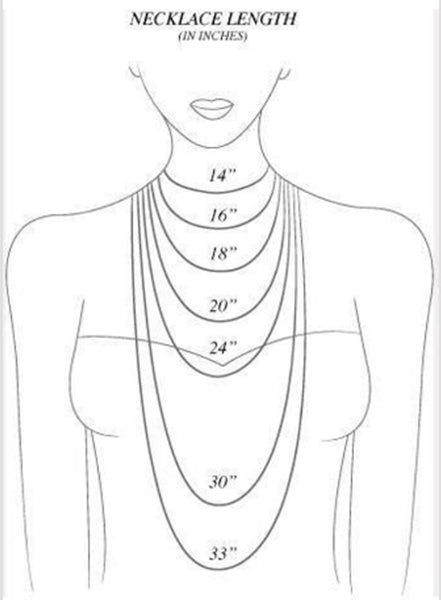 Woman and man necklace size chart on white background 35687992 Vector Art  at Vecteezy