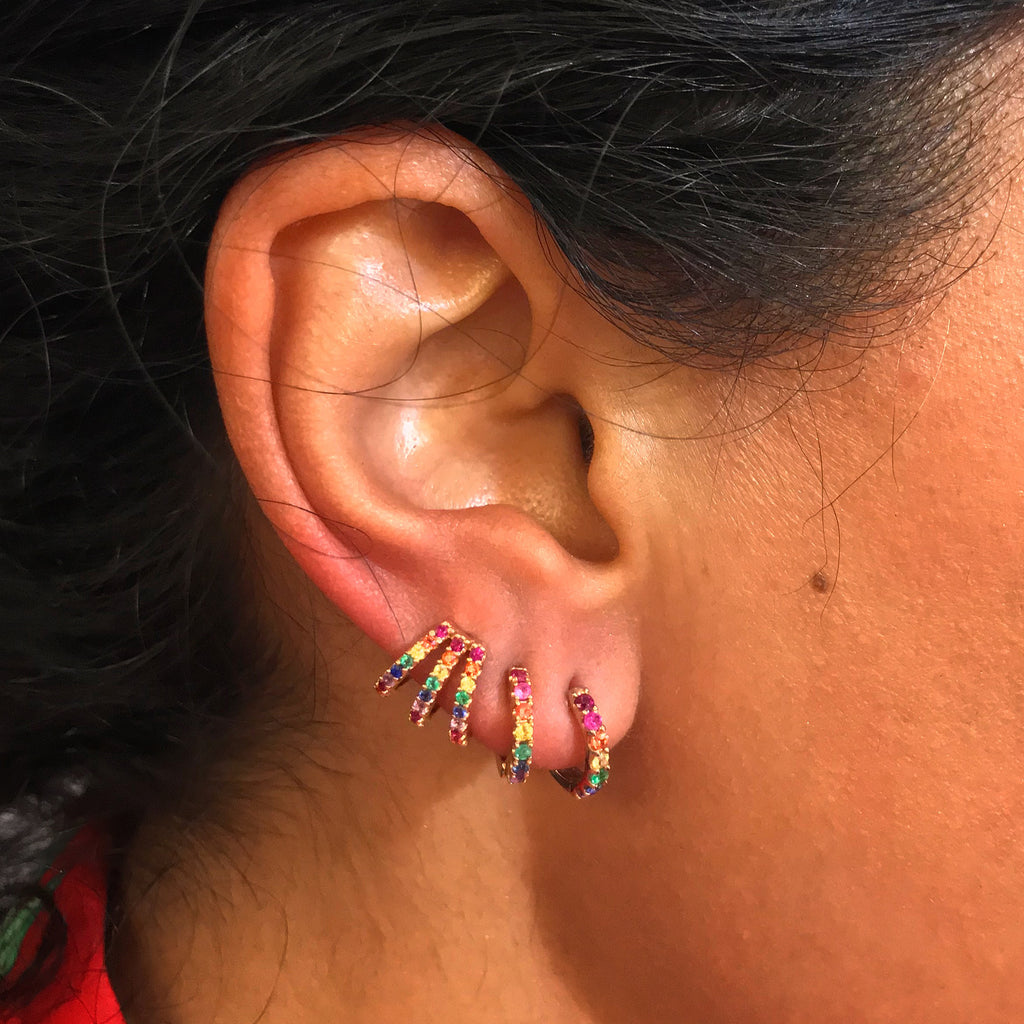 colorful hoop earrings