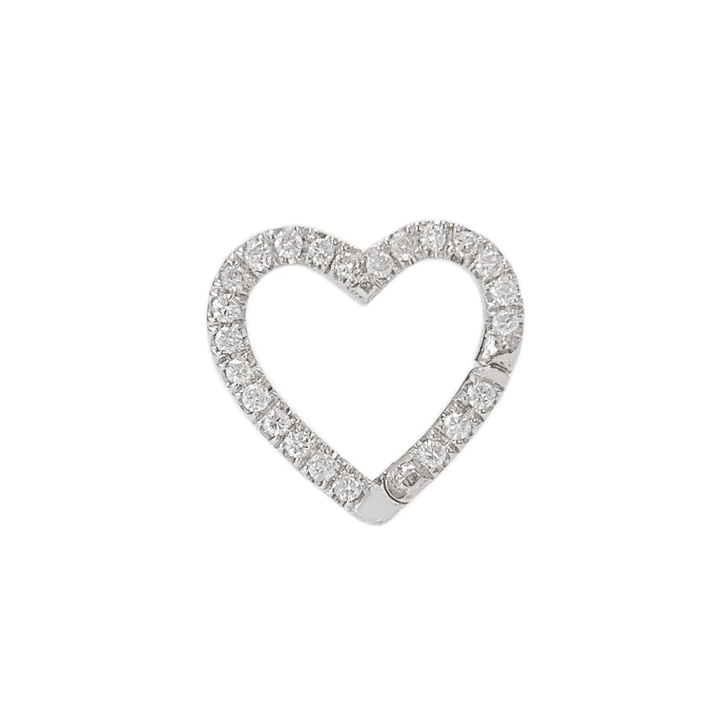 14K Gold Pavé Diamond Heart Charm Enhancer ~ In Stock! – Nana Bijou
