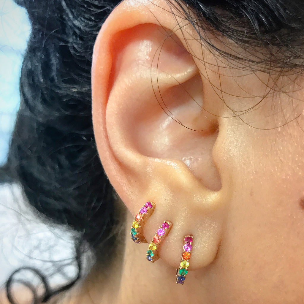 colorful hoop earrings