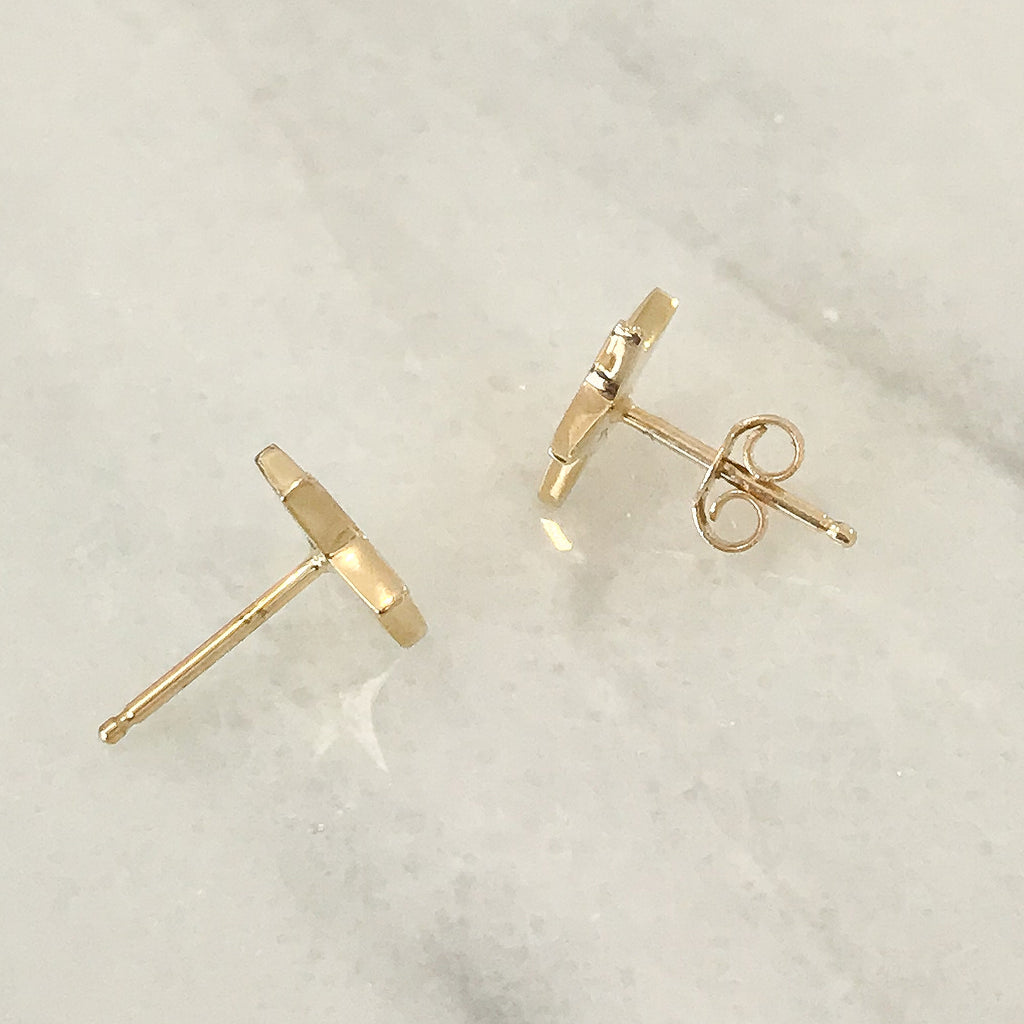 14K Gold Star Stud Earrings ~ Small Size – Nana Bijou