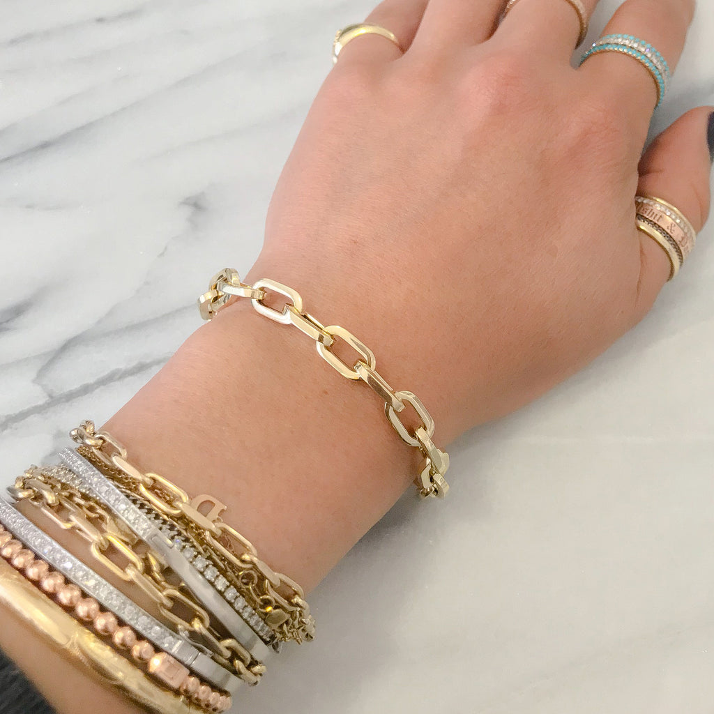 gold thick bracelet