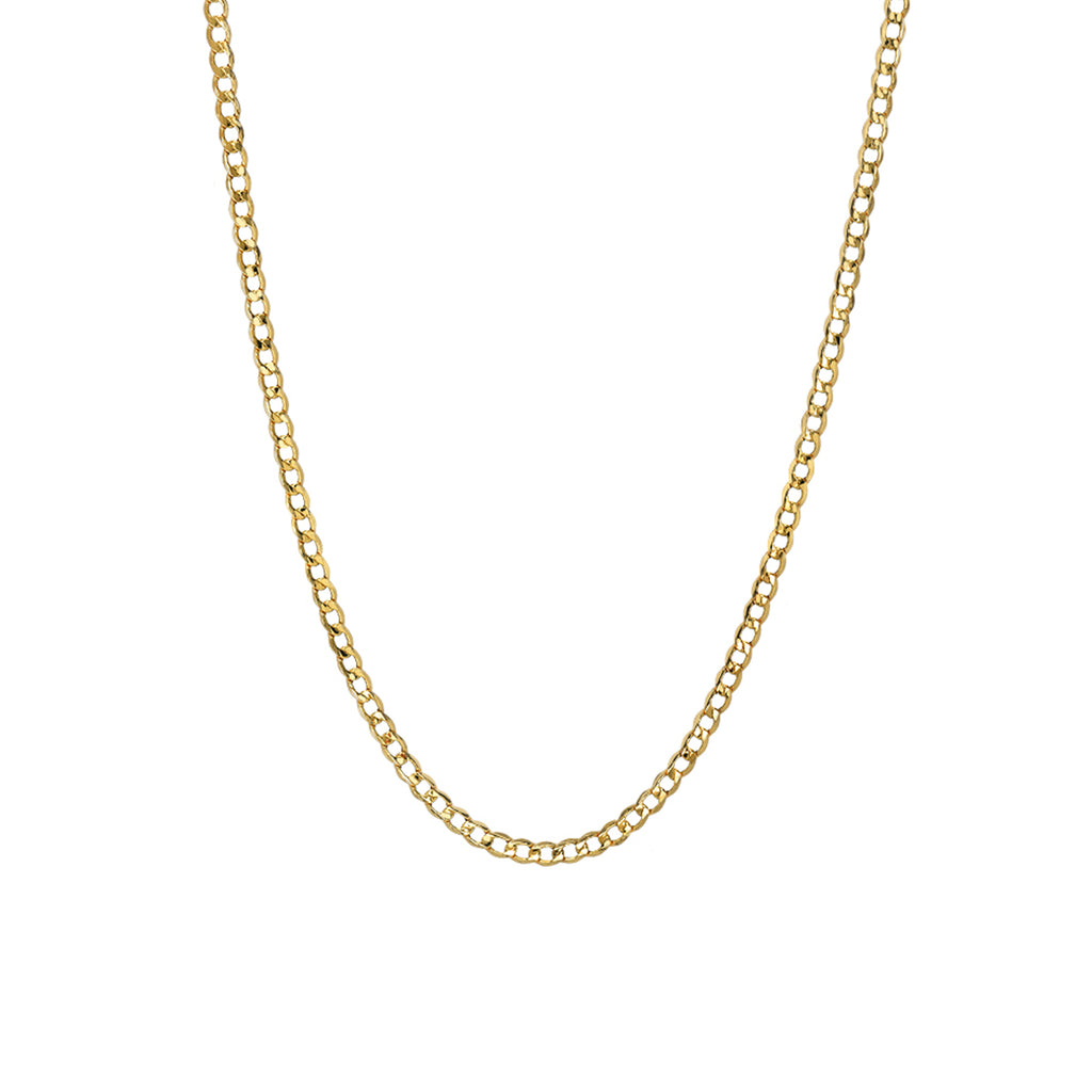 14k gold open link chain necklace