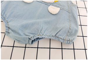 DIIMUU Toddler Infant Boy Pants Denim Clothes Girls Overalls Dungarees Kids Baby Jumper Jeans Jumpsuit Clothing Outfits Shorts