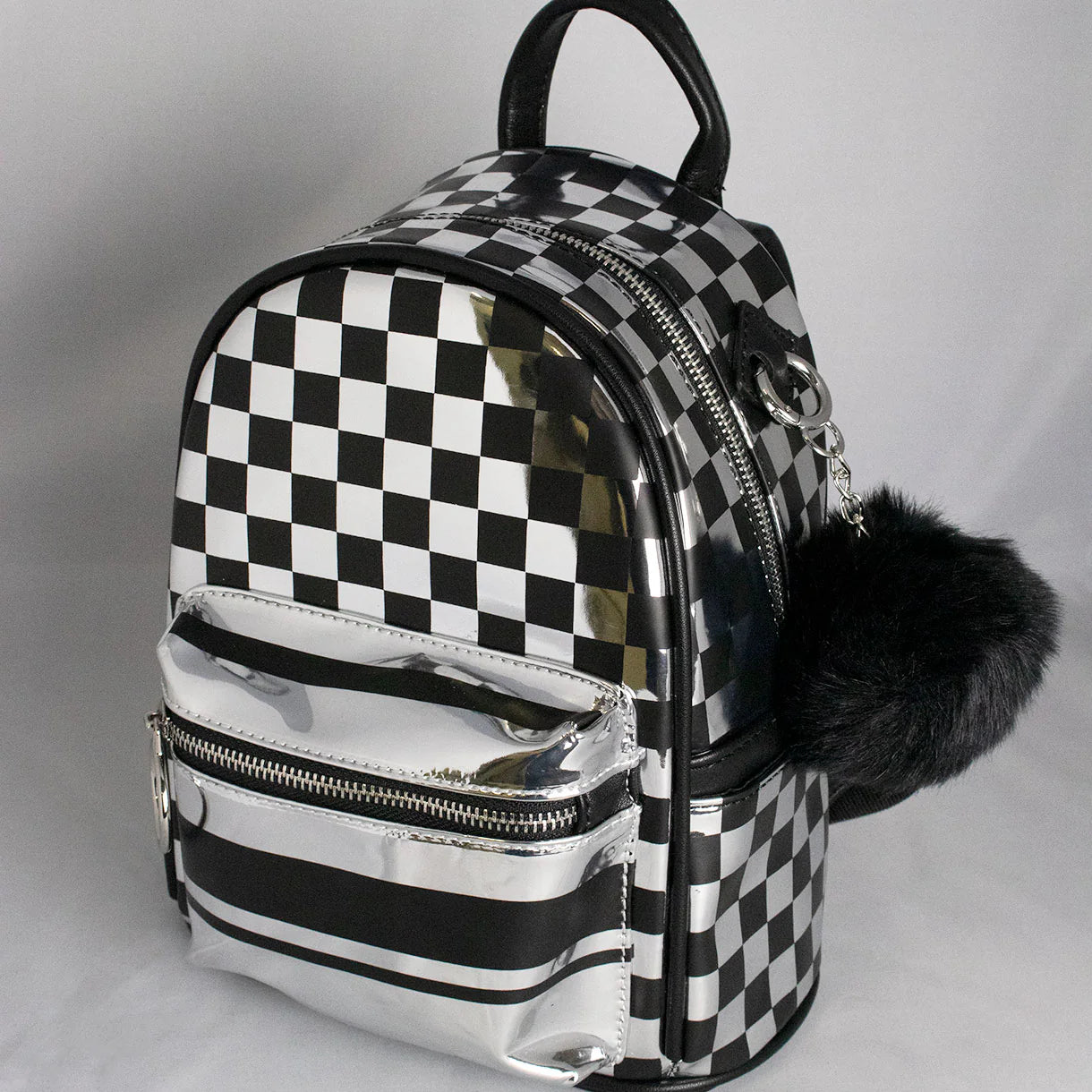 Checkered mini backpack hot sale