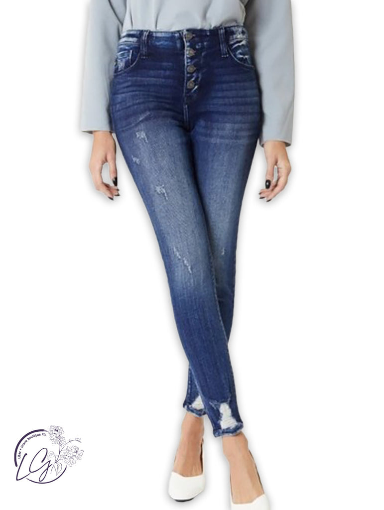 Curvy Girl Kan Can Leopard Patch Classic Skinny Jeans – The Society  Marketplace