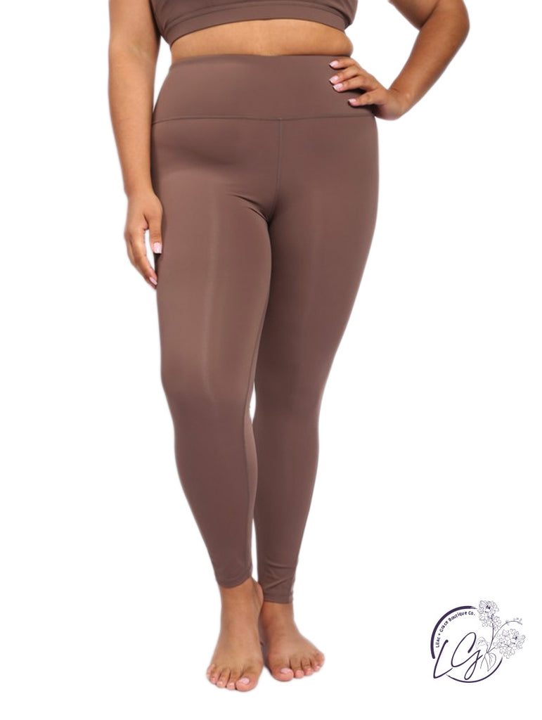 CURVY Laser-Cut Bonded Essential Foldover Highwaist Leggings – The Fashion  Carriage