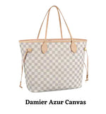 LV Neverrfull Damier Azur Canvas