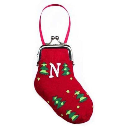 Monogram Christmas Tree Coin Purse Ornament - N